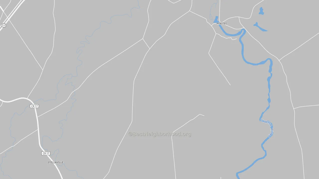 Transit Grade map of Pyrites, NY