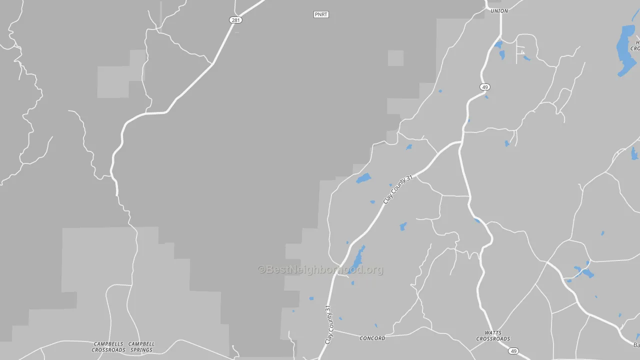Transit Grade map of Pyriton, AL