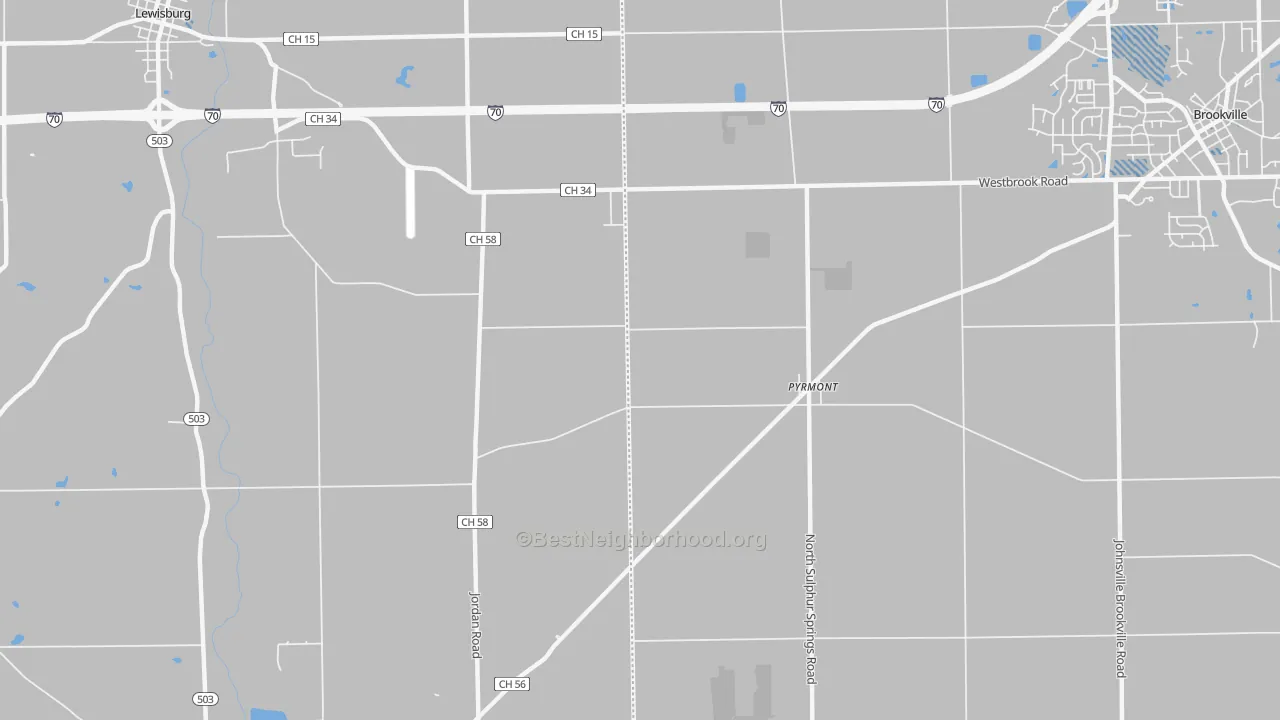Transit Grade map of Pyrmont, OH
