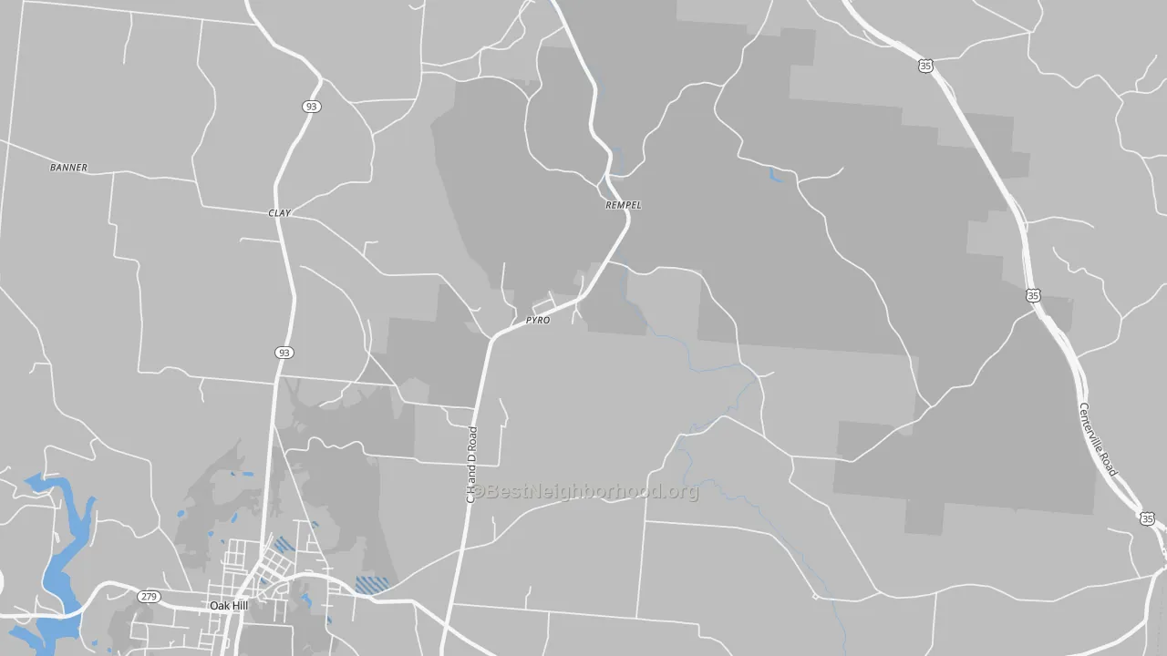 Transit Grade map of Pyro, OH