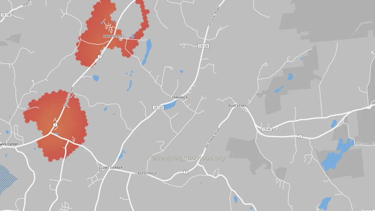 Transit Grade map of Quackenkill, NY