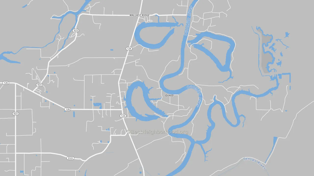 Transit Grade map of Quaid, LA