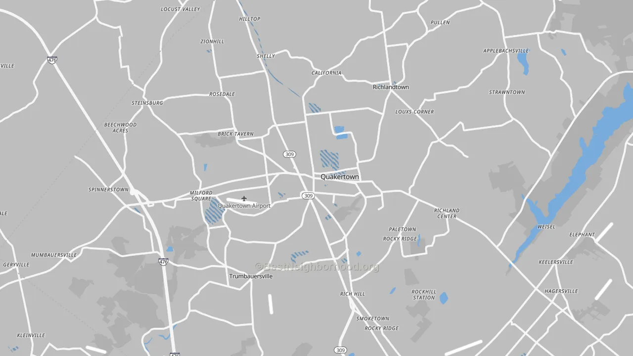 Transit Grade map of Quakertown, PA