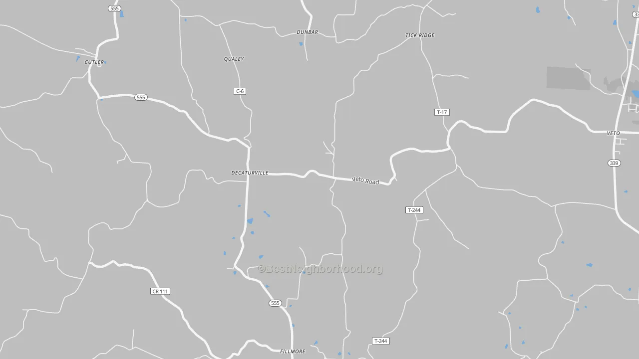 Transit Grade map of Qualey, OH