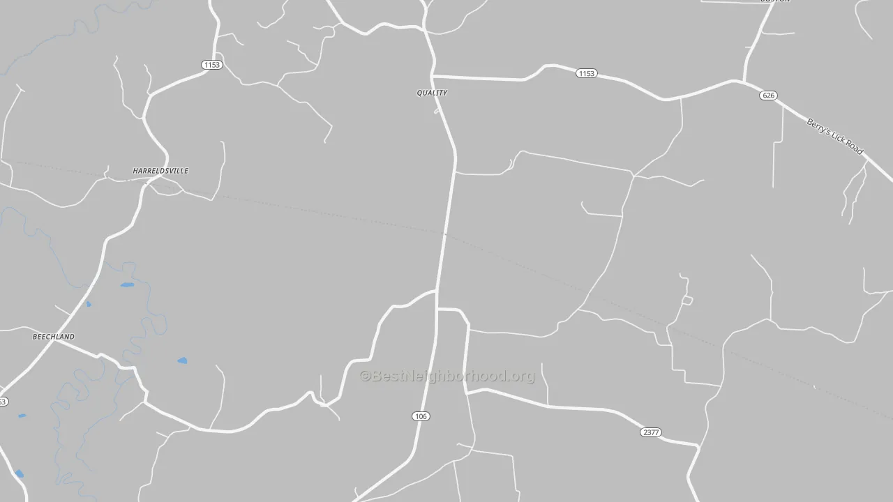 Transit Grade map of Quality, KY