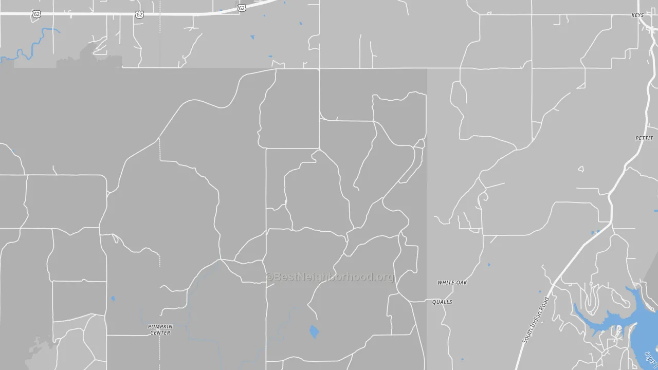 Transit Grade map of Qualls, OK