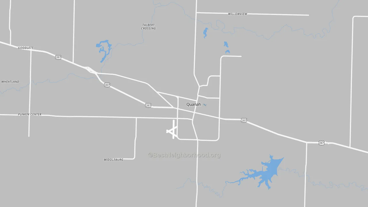 Transit Grade map of Quanah, TX