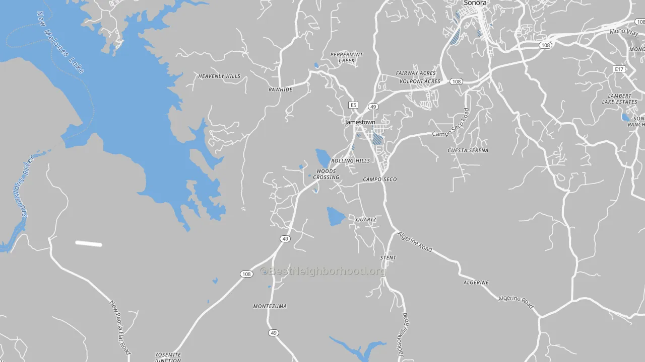 Transit Grade map of Quartz, CA
