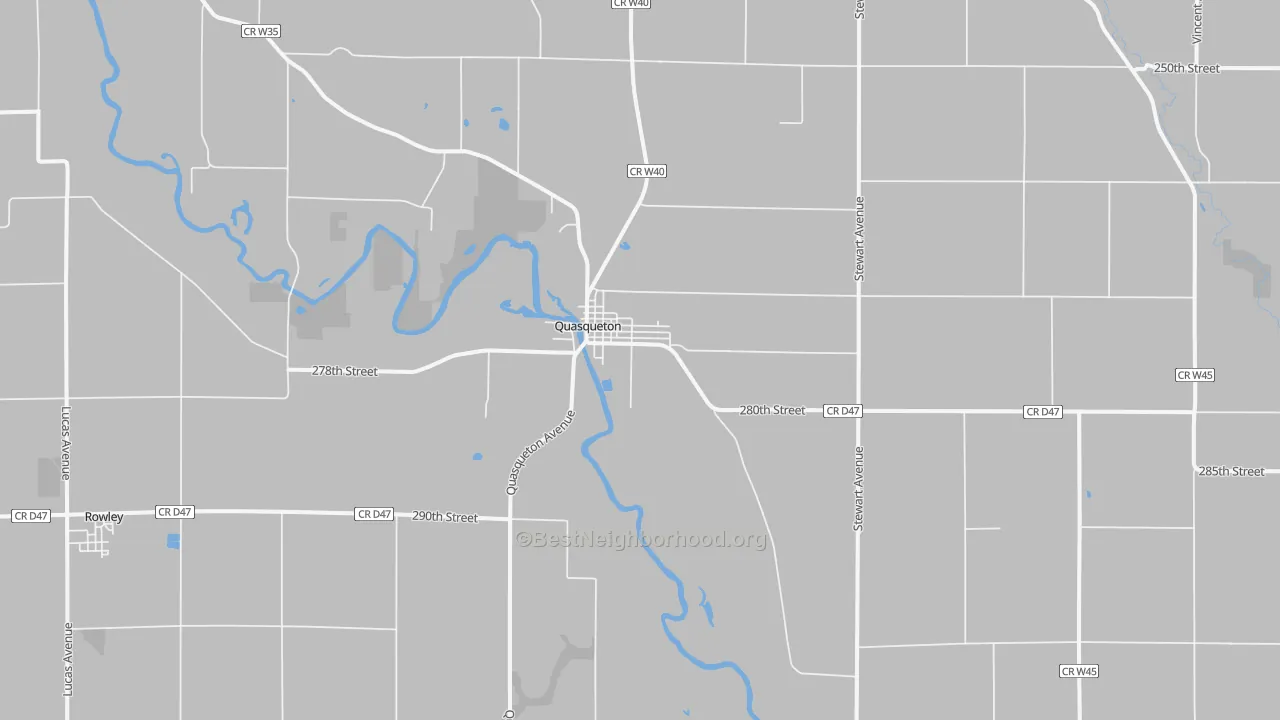 Transit Grade map of Quasqueton, IA