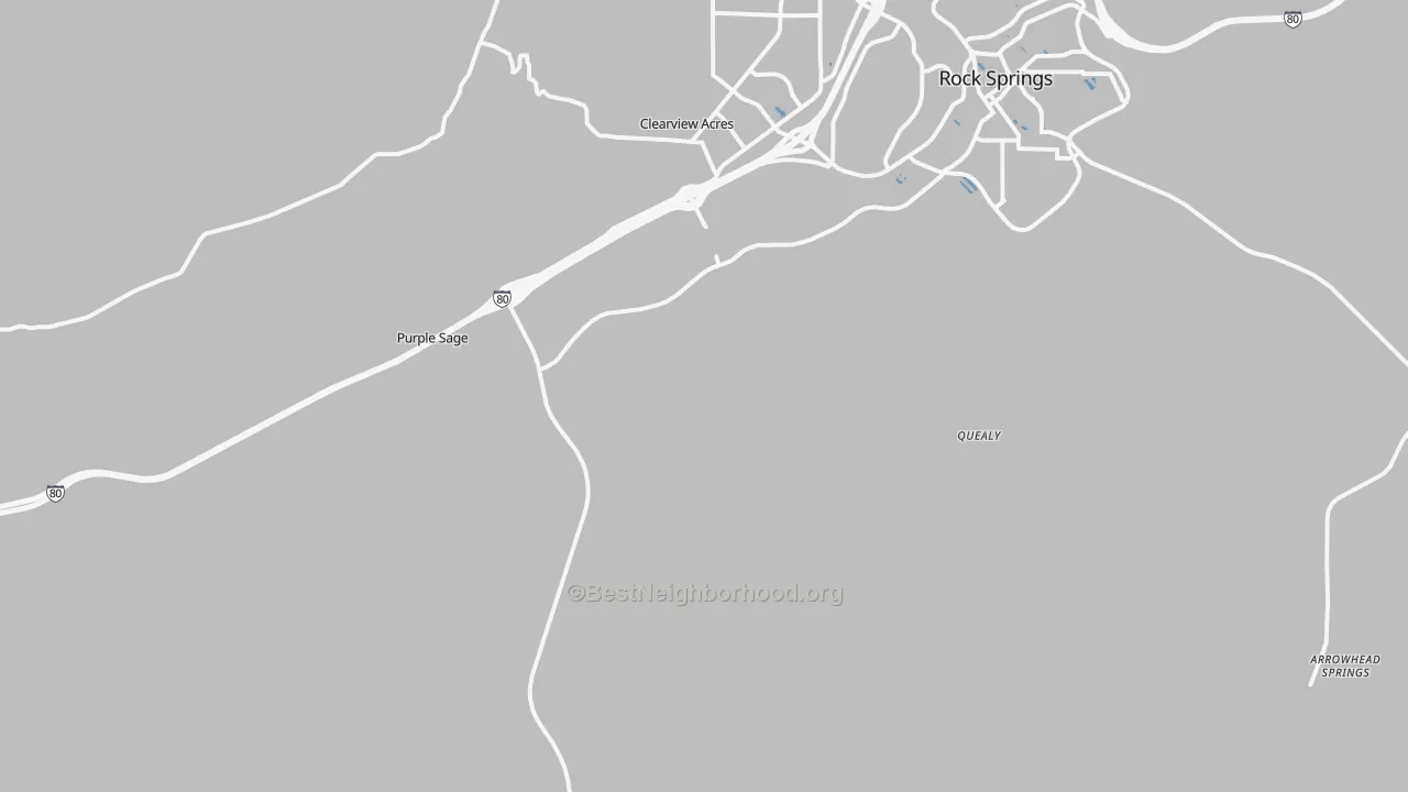Transit Grade map of Quealy, WY