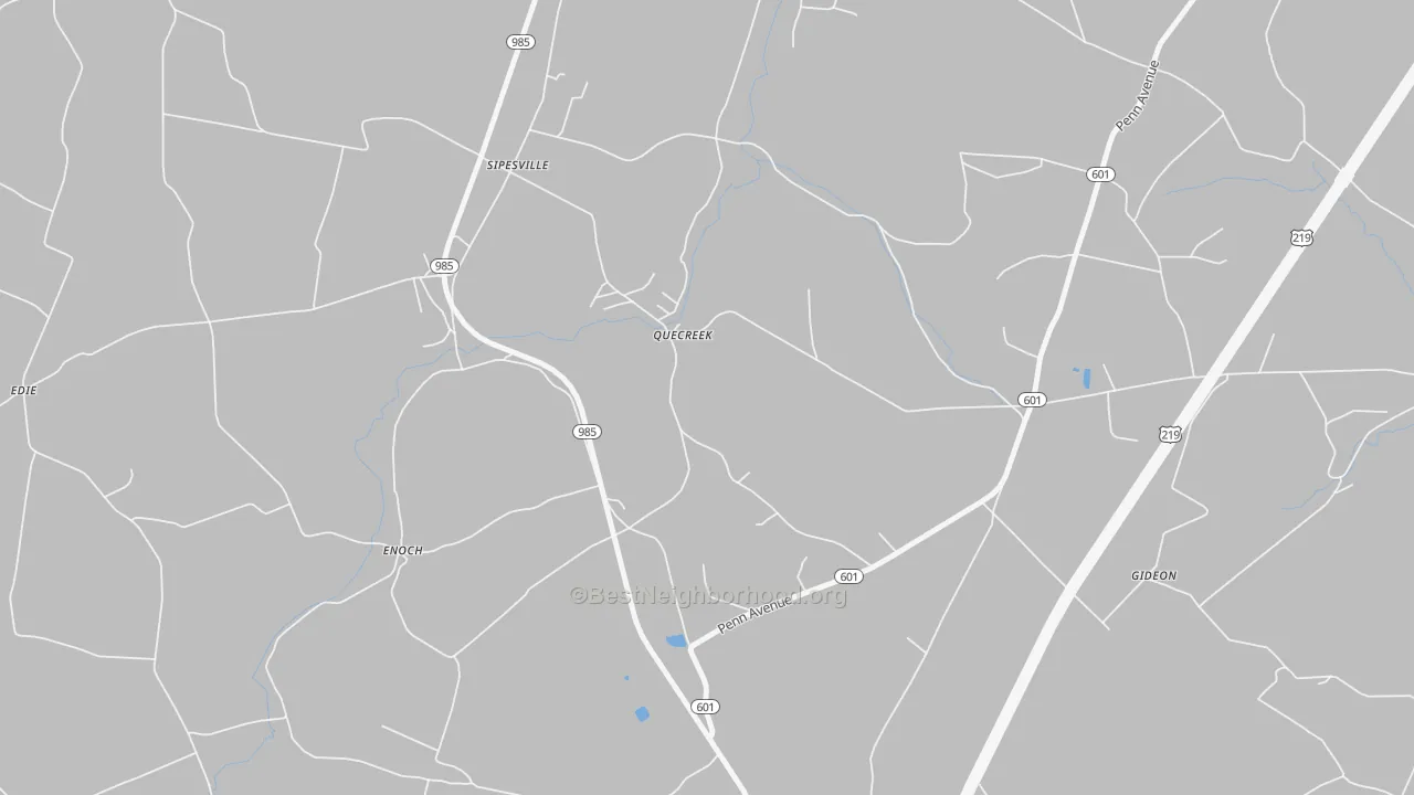 Transit Grade map of Quecreek, PA