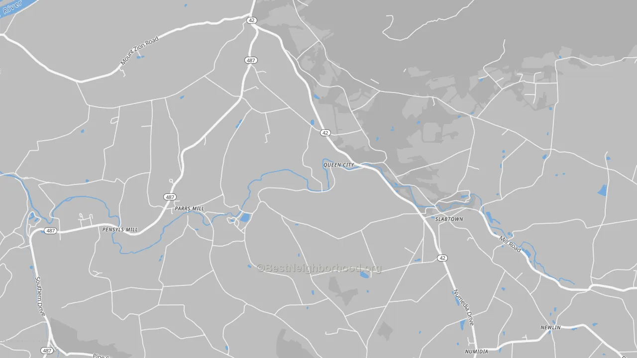 Transit Grade map of Queen City, PA