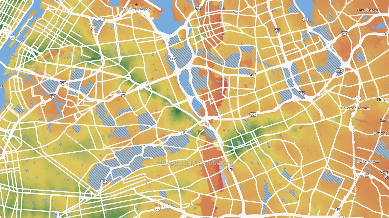Transit Grade map of Queens County, NY