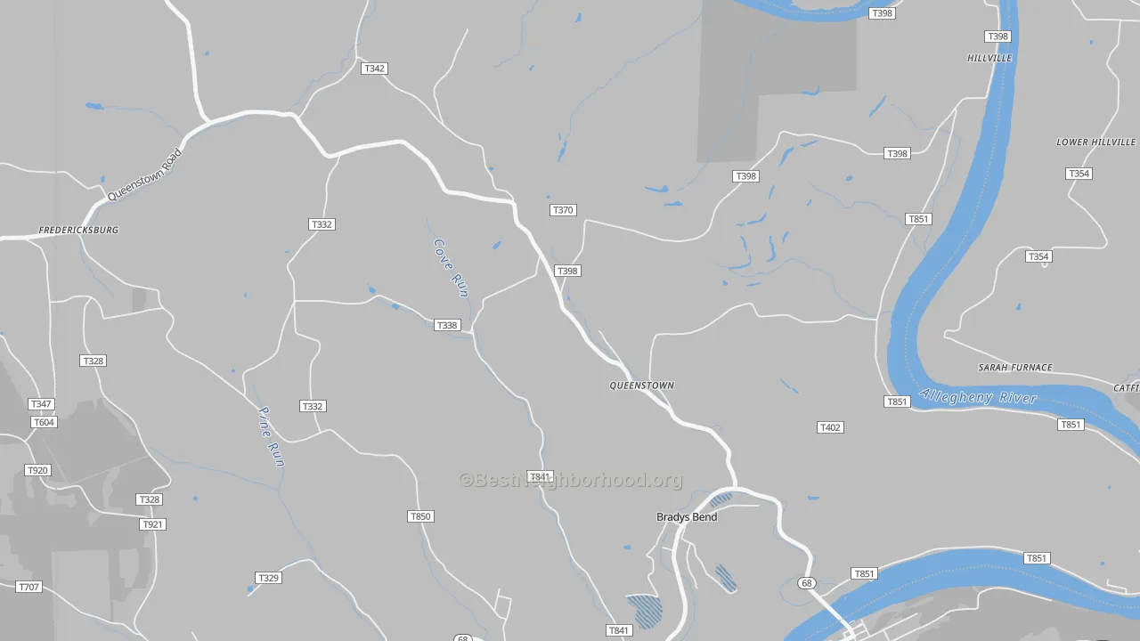 Transit Grade map of Queenstown, PA