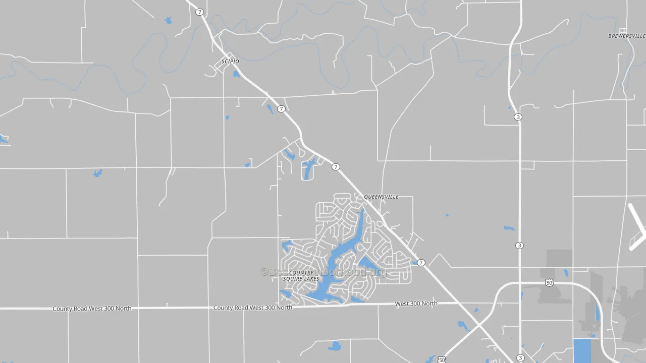 Transit Grade map of Queensville, IN