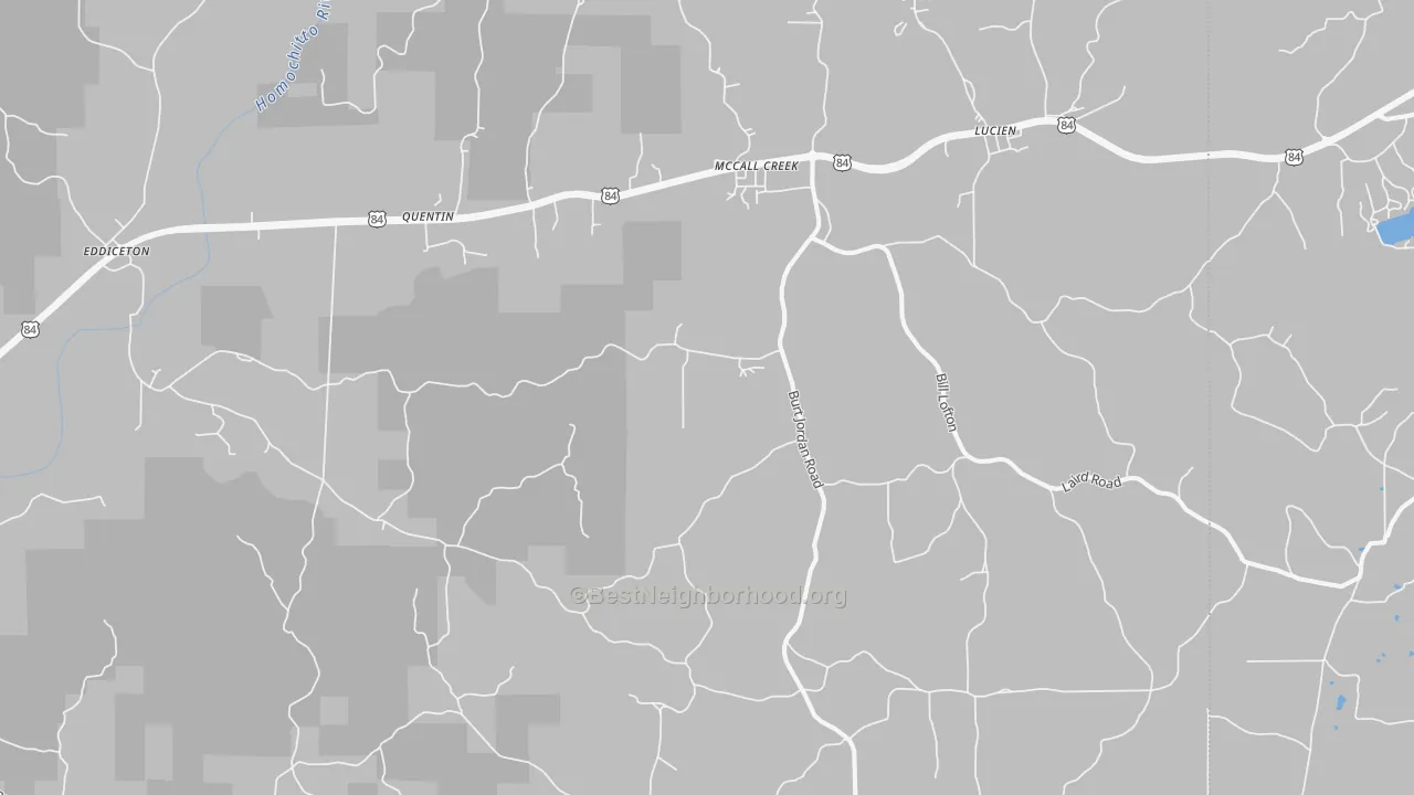 Transit Grade map of Quentin, MS
