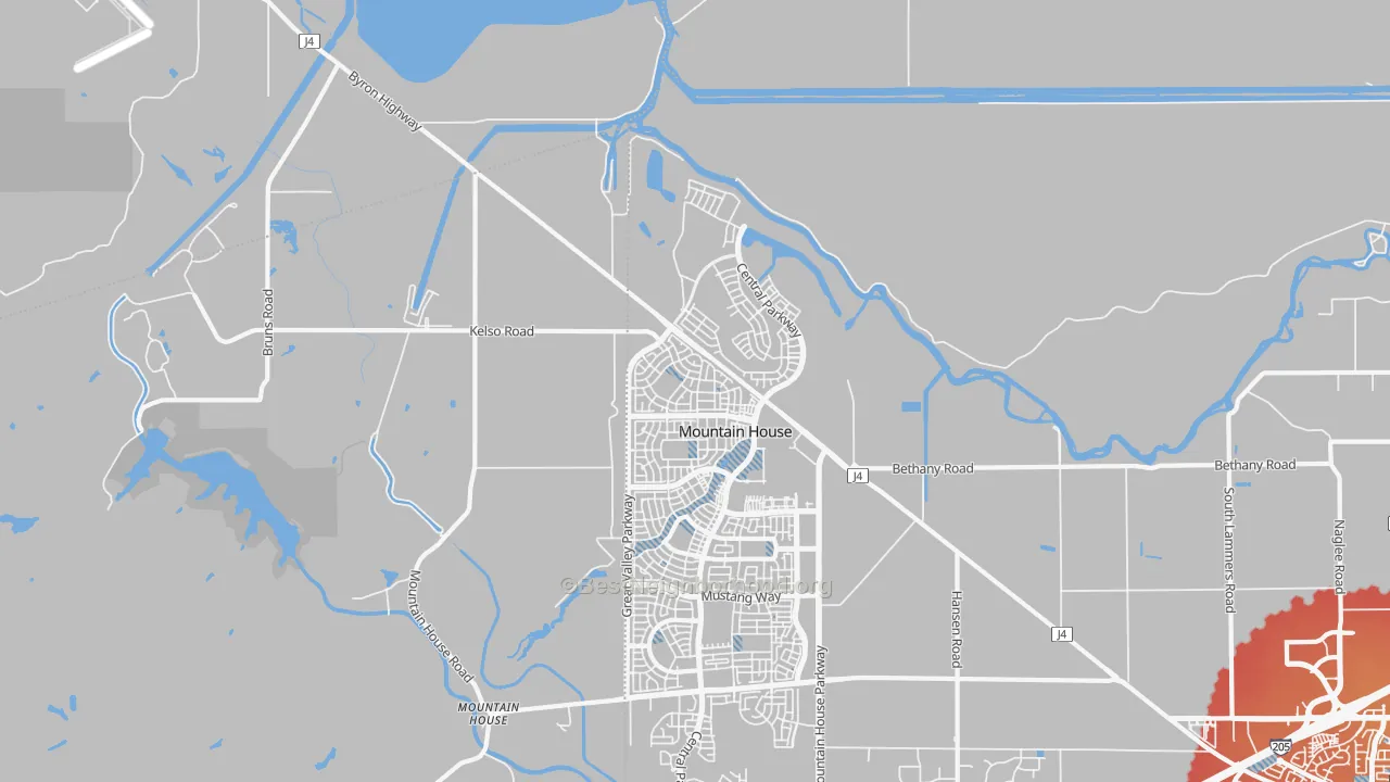 Transit Grade map of Questa, Mountain House, CA