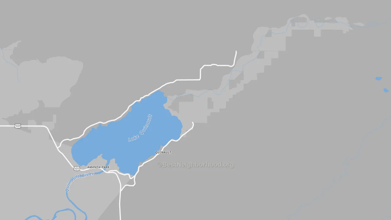 Transit Grade map of Quinault, WA
