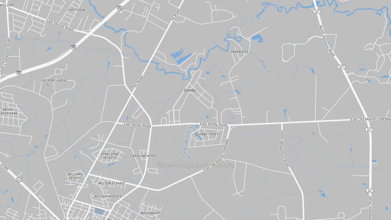Transit Grade map of Quinby, SC