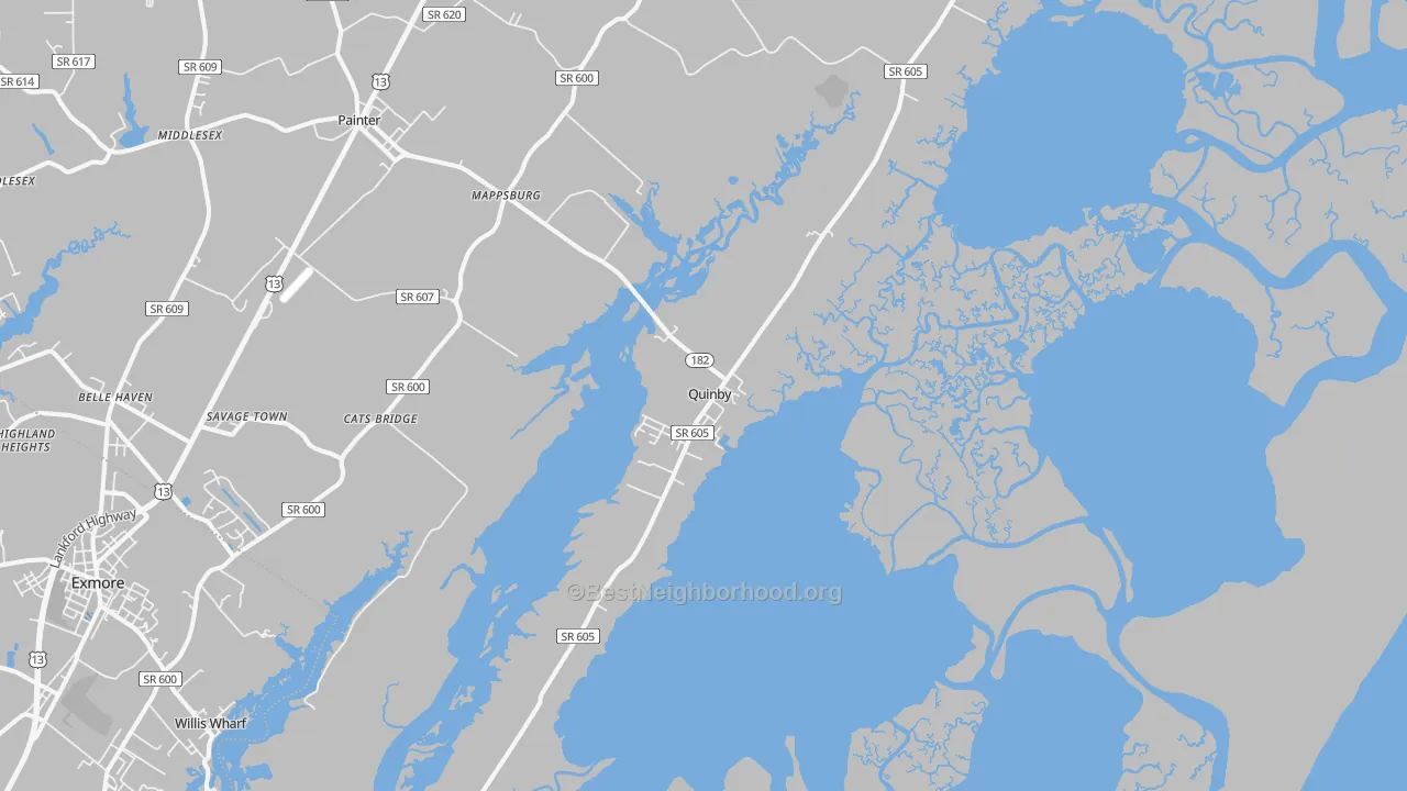 Transit Grade map of Quinby, VA