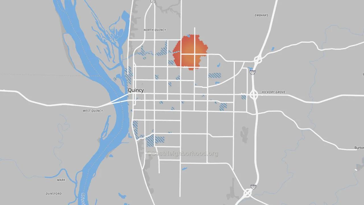 Transit Grade map of Quincy, IL