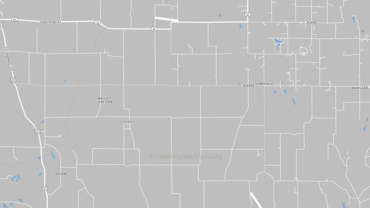 Transit Grade map of Quincy, IN