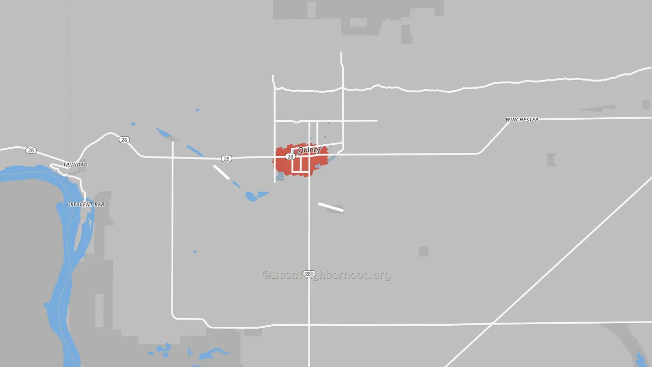 Transit Grade map of Quincy, WA