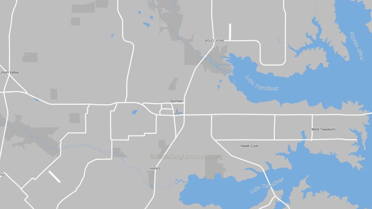 Transit Grade map of Quinlan, TX
