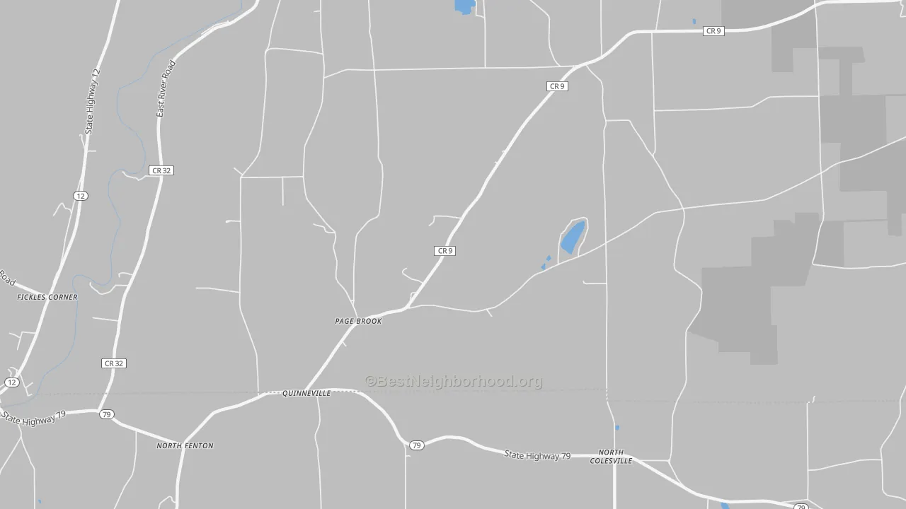 Transit Grade map of Quinneville, NY