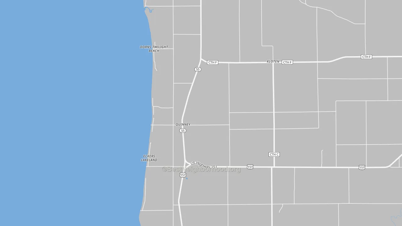 Transit Grade map of Quinney, WI