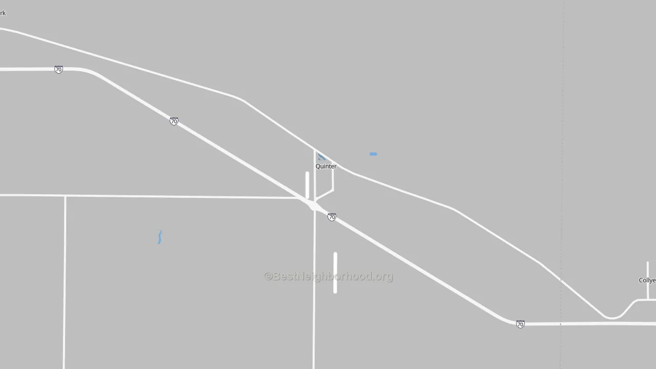 Transit Grade map of Quinter, KS