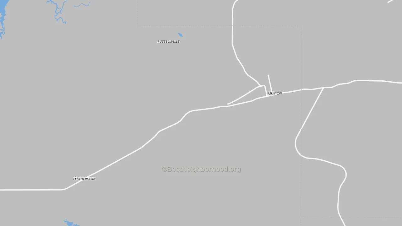 Transit Grade map of Quinton, OK