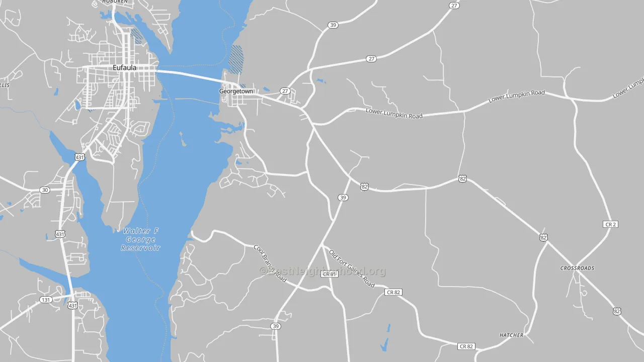 Transit Grade map of Quitman County, GA