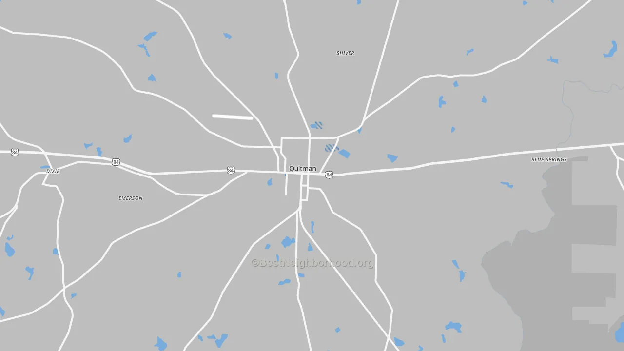 Transit Grade map of Quitman, GA