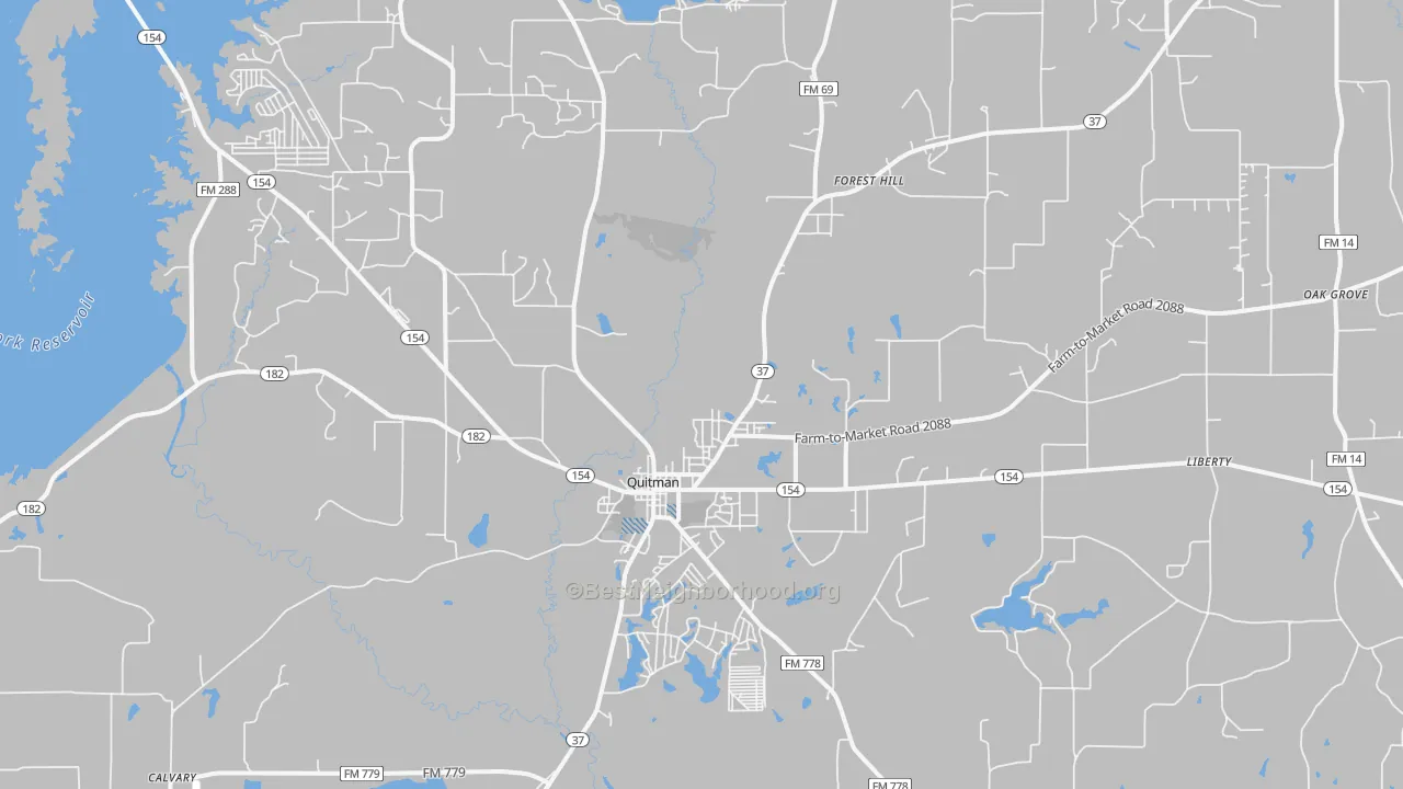Transit Grade map of Quitman, TX