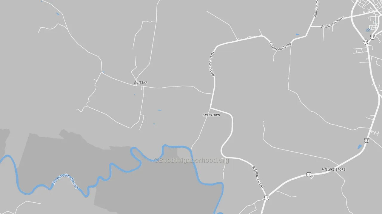 Transit Grade map of Quitsna, NC