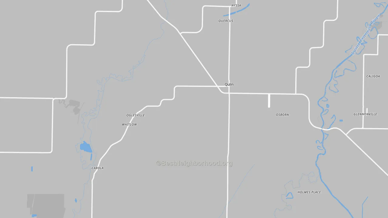 Transit Grade map of Qulin, MO