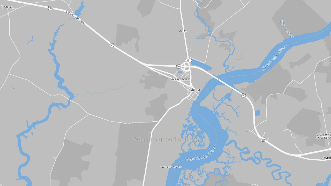 Transit Grade map of Rabbit Town, MD