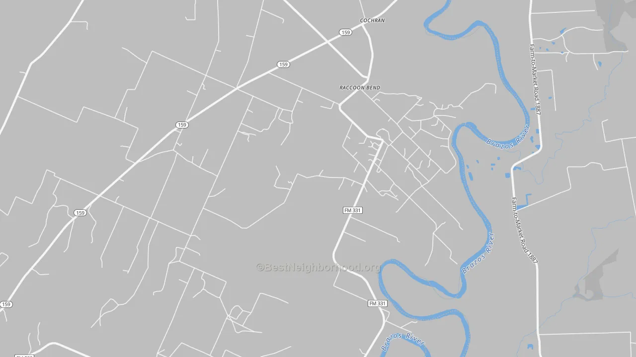 Transit Grade map of Raccoon Bend, TX