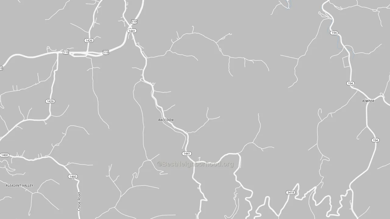Transit Grade map of Raccoon, KY
