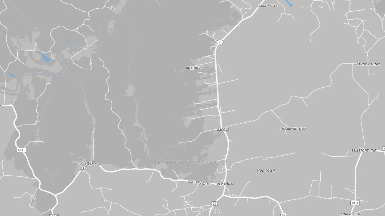 Transit Grade map of Racola, MO