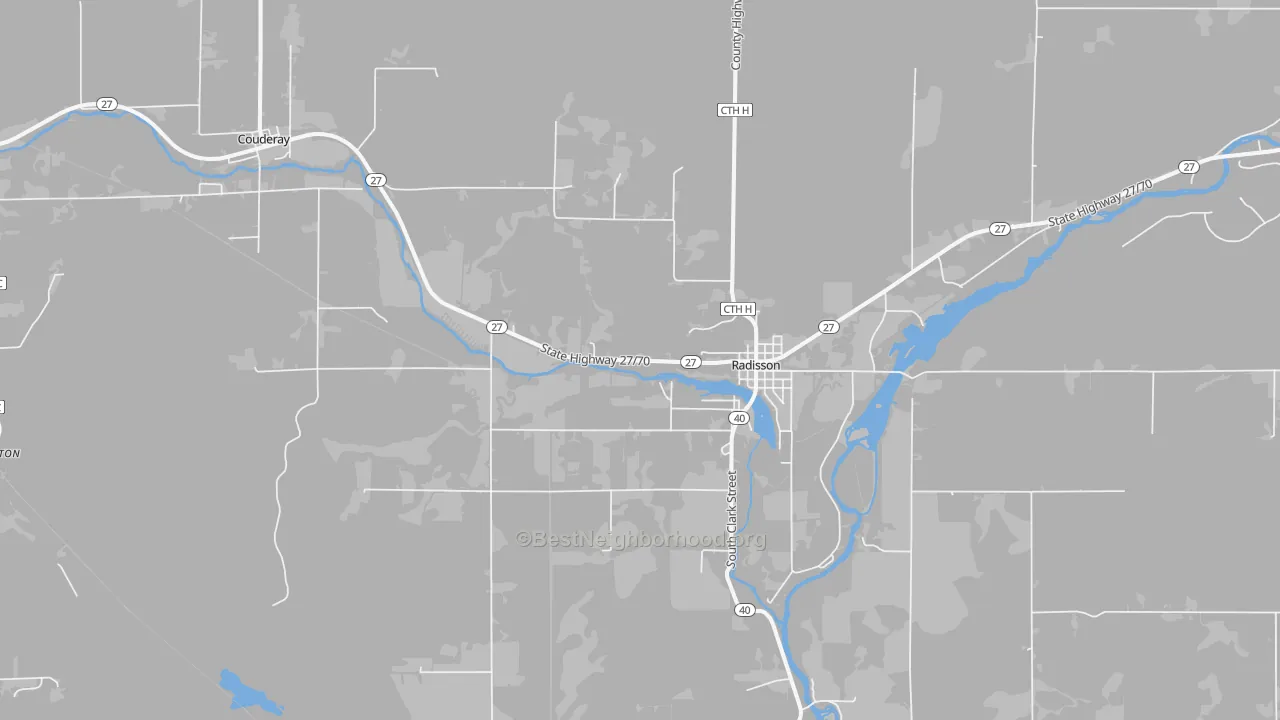 Transit Grade map of Radisson, WI