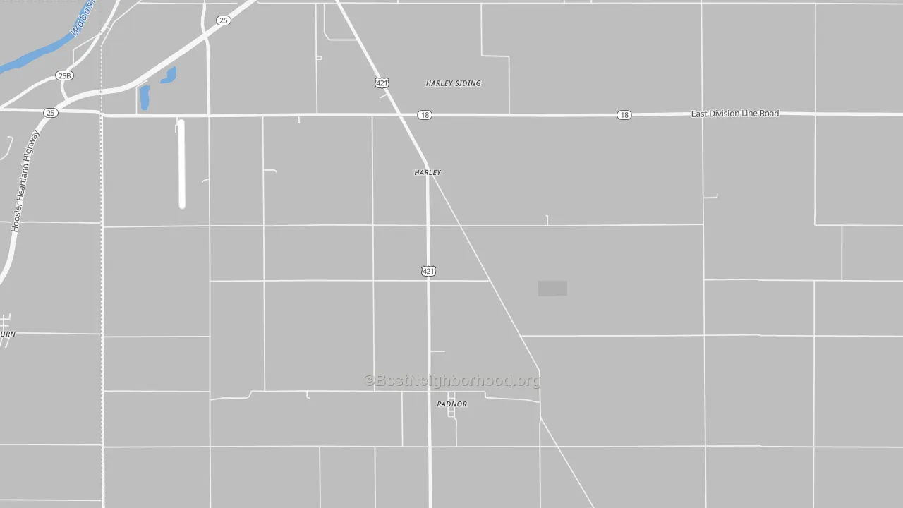 Transit Grade map of Radnor, IN