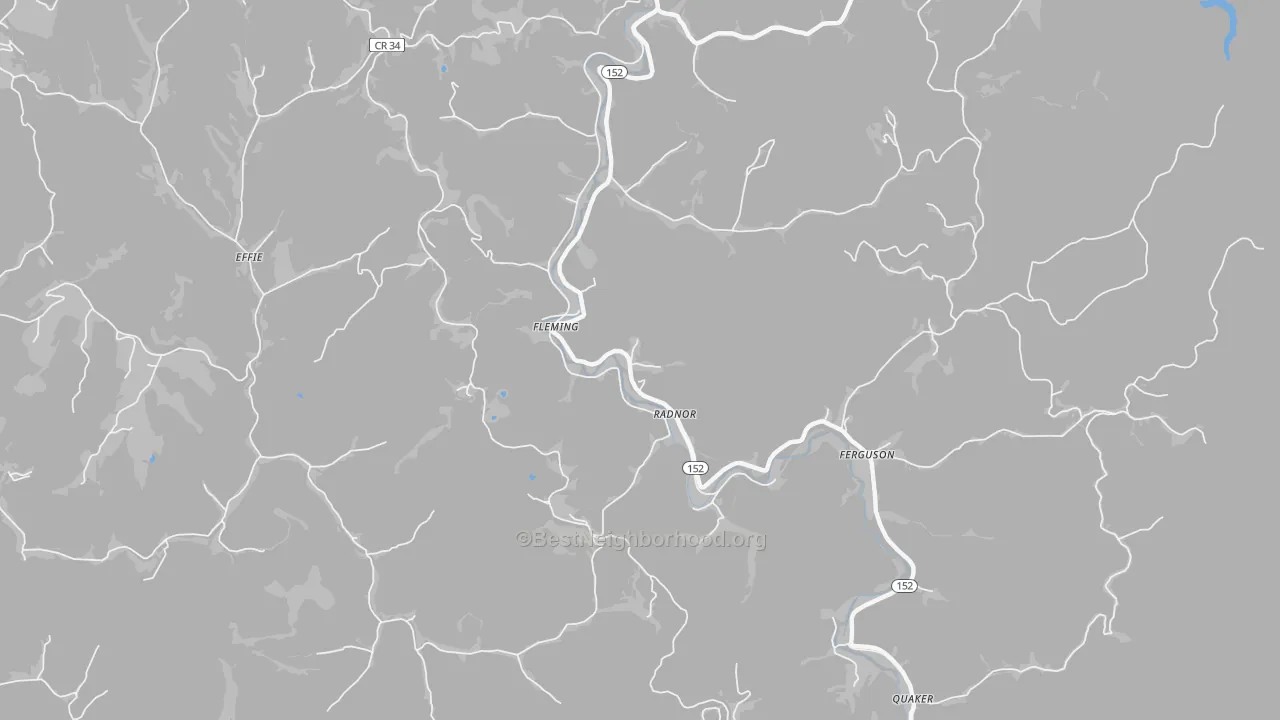 Transit Grade map of Radnor, WV
