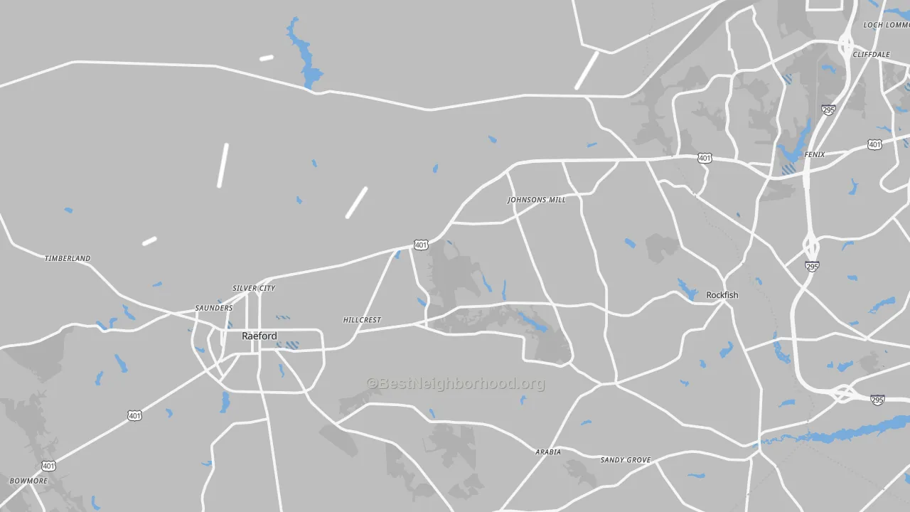 Transit Grade map of Raeford, NC