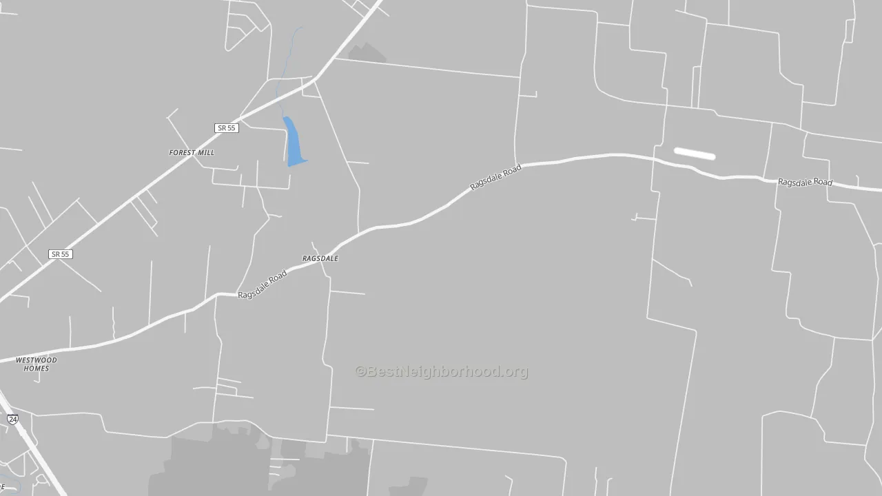 Transit Grade map of Ragsdale, TN