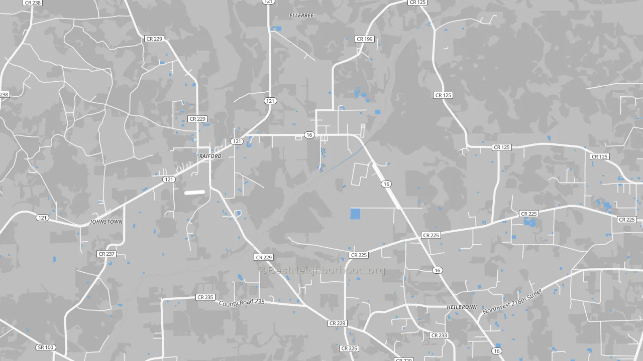 Transit Grade map of Raiford, FL