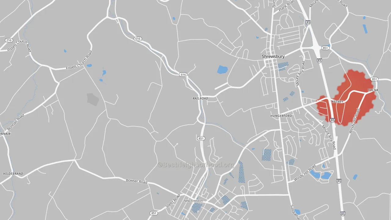 Transit Grade map of Railroad, PA