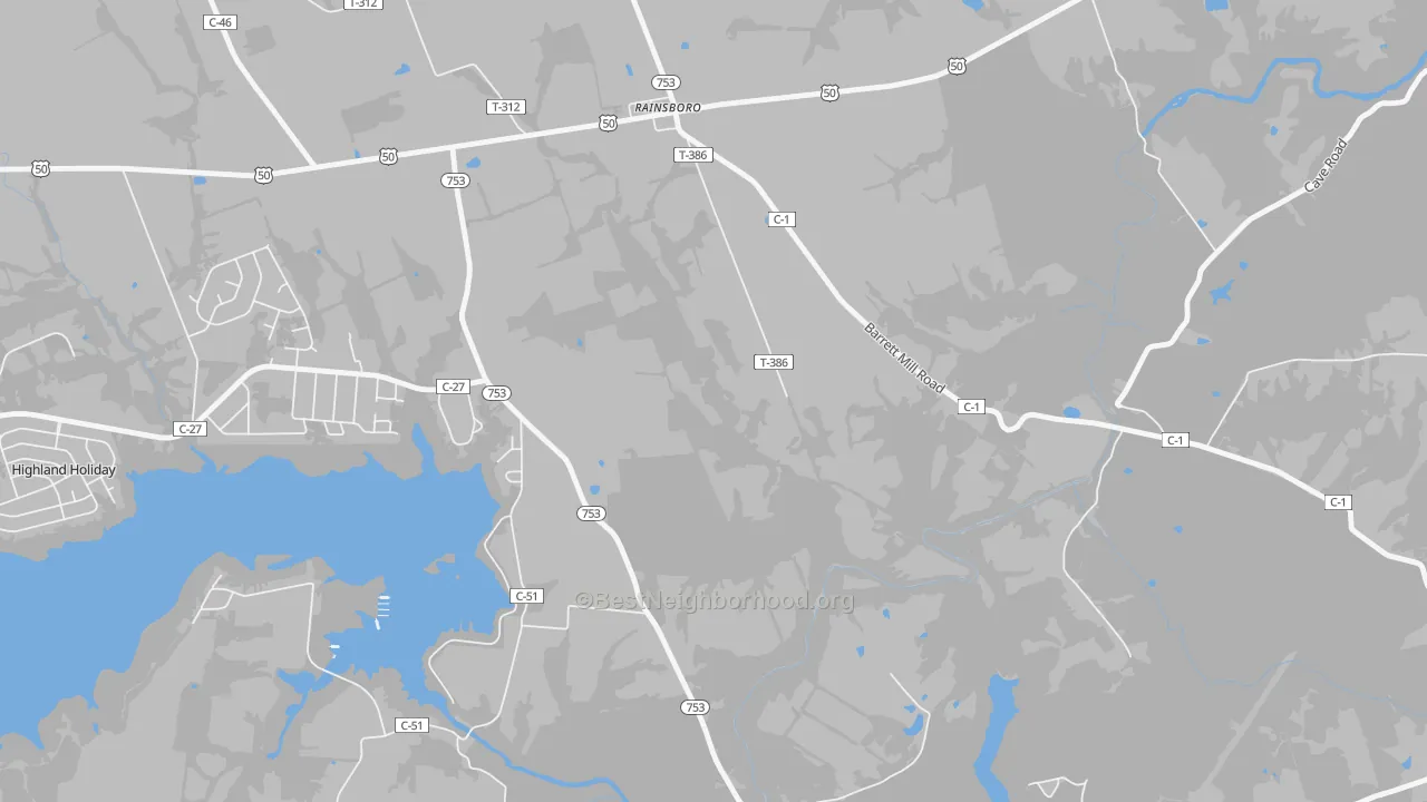 Transit Grade map of Rainsboro, OH