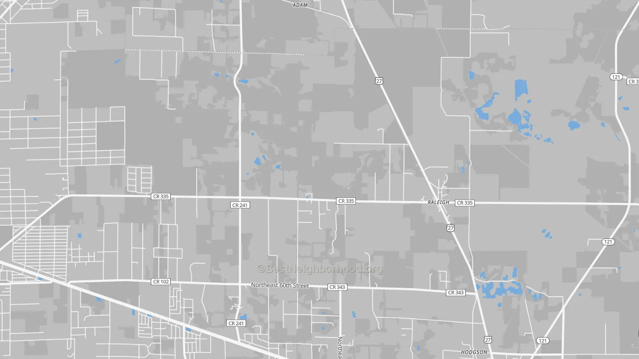 Transit Grade map of Raleigh, FL